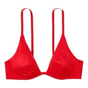 VICTORIA’S SECRET Incredible Unlined Plunge Red Bra Size 32B